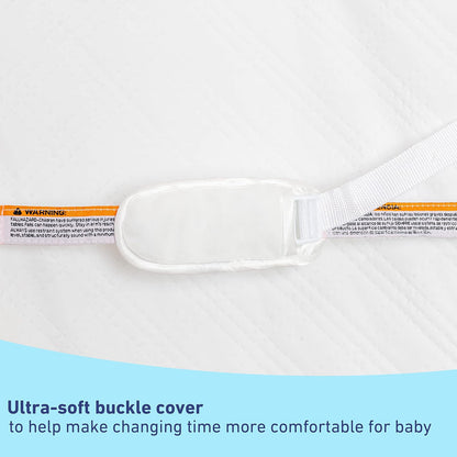 Colchón cambiador contorneado premium Graco — Certificación GREENGUARD Gold, resistente al agua, funda suave con hebilla, compatible con la mayoría de cambiadores estándar, base antideslizante