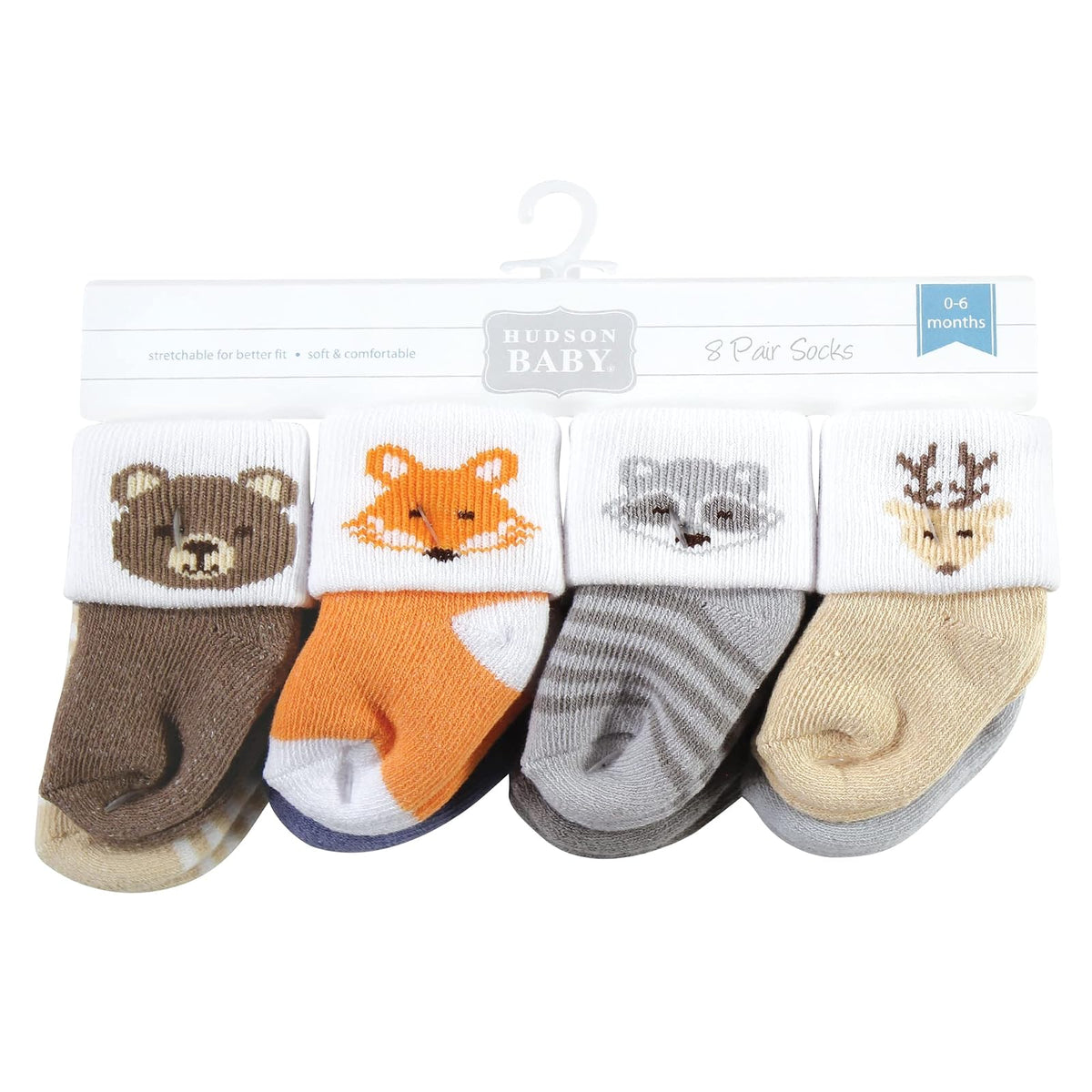 Hudson Baby Cotton Rich Newborn and Terry Socks Calcetín casualbebés niñas