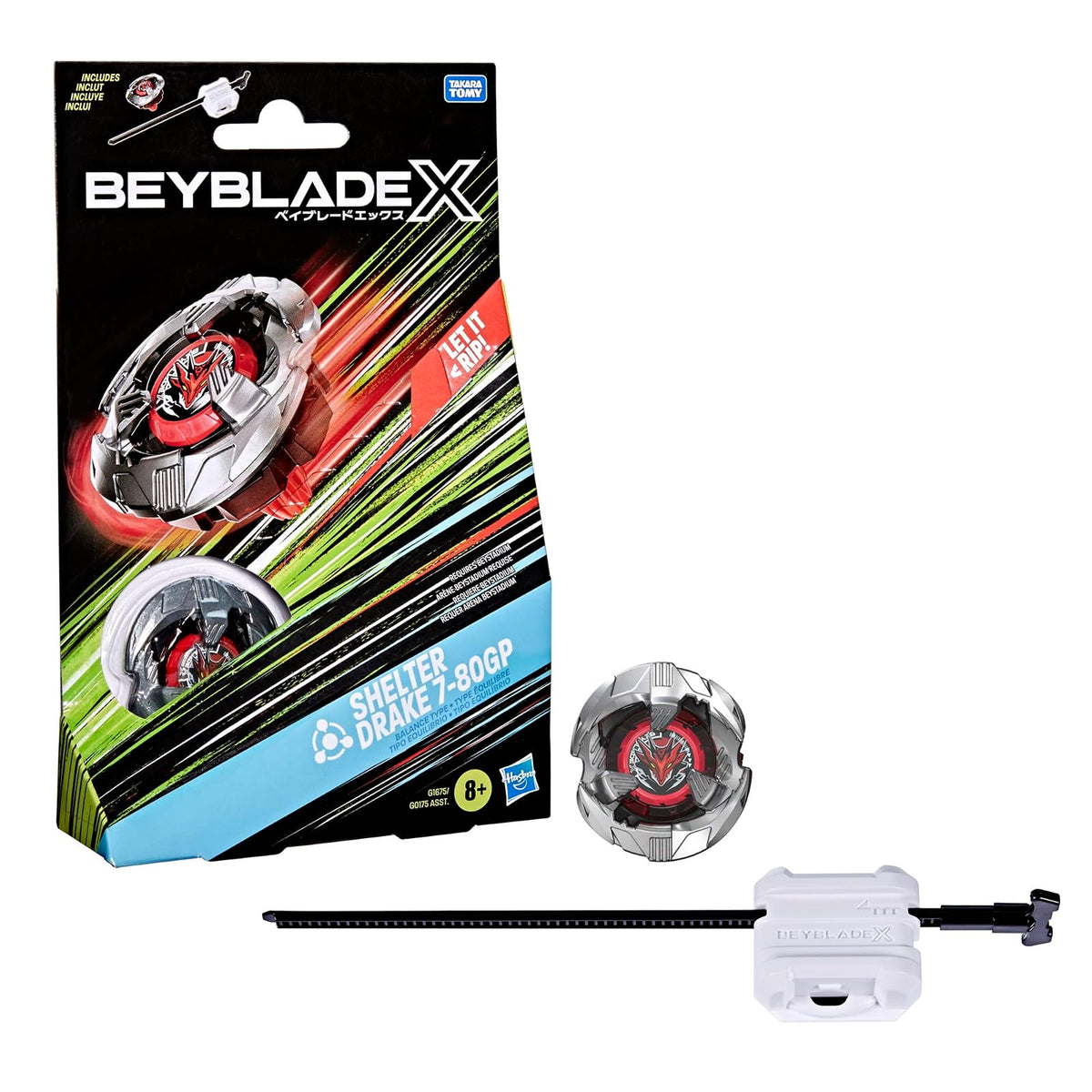 Hasbro Beyblade X Trompo con Lanzador Metal Fundido - Shelter Drake