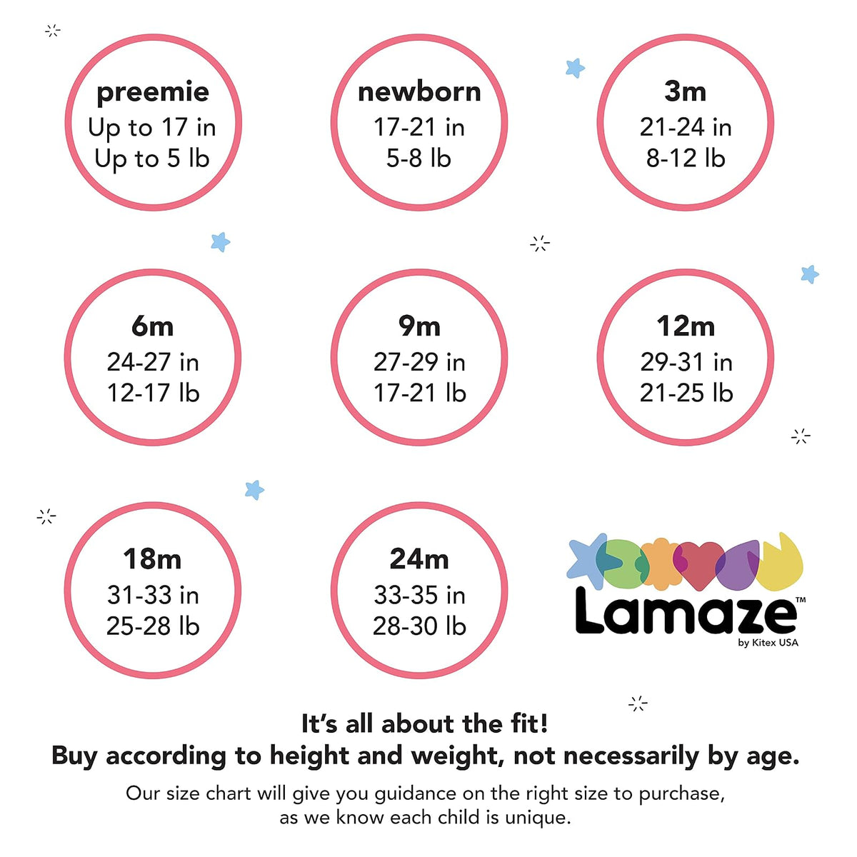 Lamaze Super Combed Natural Cotton Sleep N Play, Zipper and Snap Closure Footed Sleepwear, 2 PK Mamelucos para bebs y Nios pequeos bebés Unisex