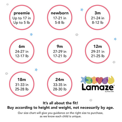 Lamaze Super Combed Natural Cotton Sleep N Play, Zipper and Snap Closure Footed Sleepwear, 2 PK Mamelucos para bebs y Nios pequeos bebés Unisex