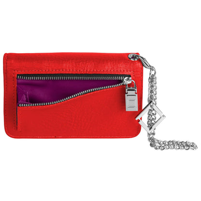 Lencca Kymira II - Cartera de Piel Vegana para Smartphone con Correa de muñeca extraíble, Color Magenta/Ciruela