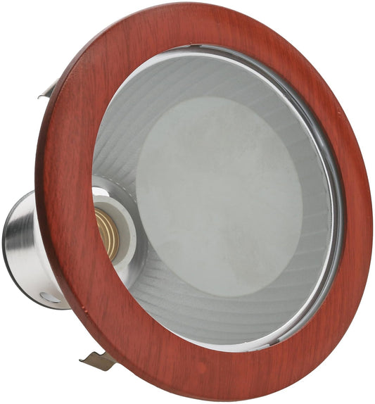 Estevez 19581-3 Empotrados Verticales para Bote Integral con Cristal. Praktik-1 Downlight Vertical 5-Pg 1Xe26 para Bote 12cm con Cristal, Roble