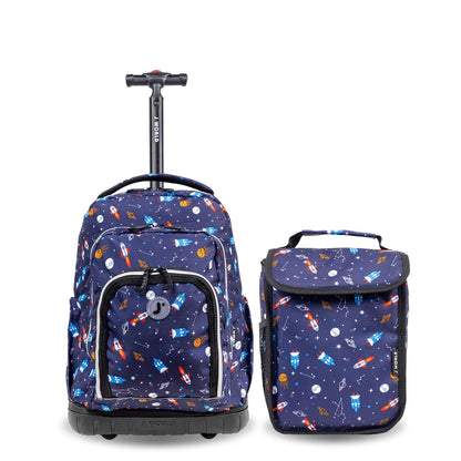 JJWorld New York Lollipop - Mochila con Bolsa para el Almuerzo, Spaceship, Una Talla