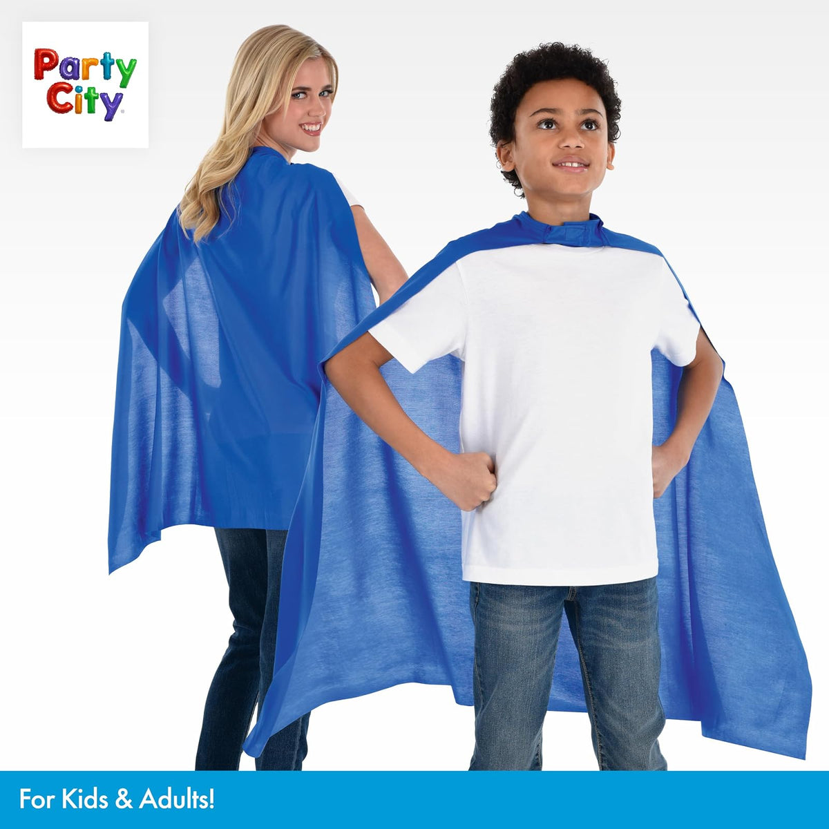 Amscan - Capa de superhéroe Dress Up Costume Party accesorio, Azul