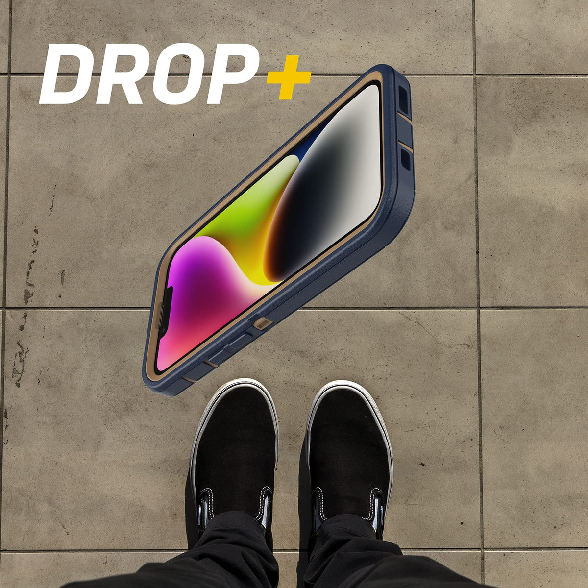 OtterBox DEFENDER SERIES SCREENLESS EDITION para iPhone 14 Plus - BLUE SUEDE SHOES (Azul)