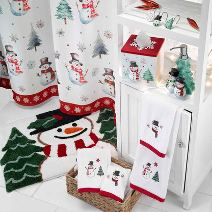 Avanti Linens - Toallas de Mano, Esenciales de baño Suaves y absorbentes, decoración del hogar de día Festivo (colección de muñeco de Nieve de Invierno, Paquete de 2)