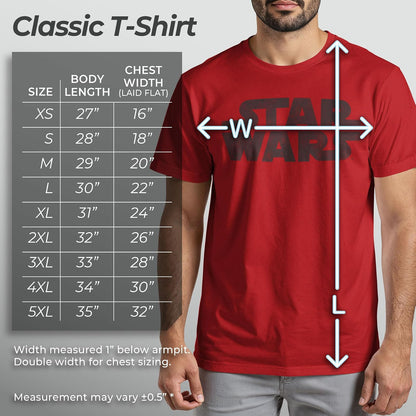 STAR WARS - Playera de Manga Corta con Logotipo más Simple para Hombre