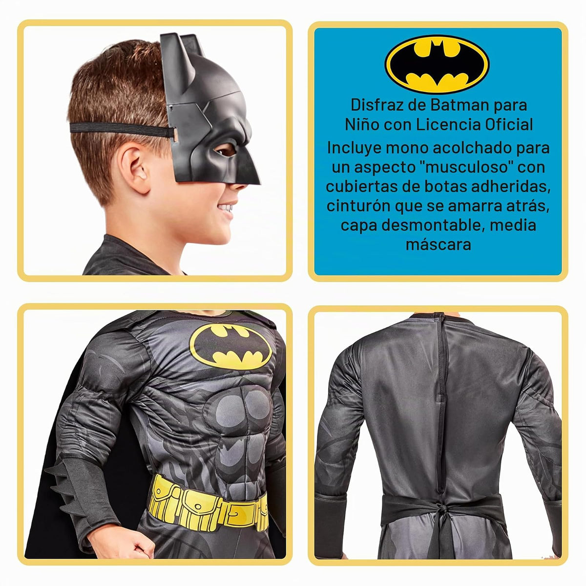 Rubie's Boys DC Comics Deluxe Batman Costume, Small, Multicolor