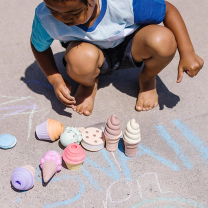Melissa & Doug - Juego de tizas para helados y pasteles, artes y manualidades para niños, gis para acera para niños a partir de 3 años