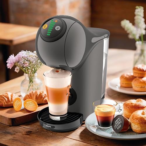 Krups Cafetera Multibebidas Dolce Gusto Genio S Carbón KP240BMX | Máquina de cápsulas, más de 30 bebidas, rápida y compacta