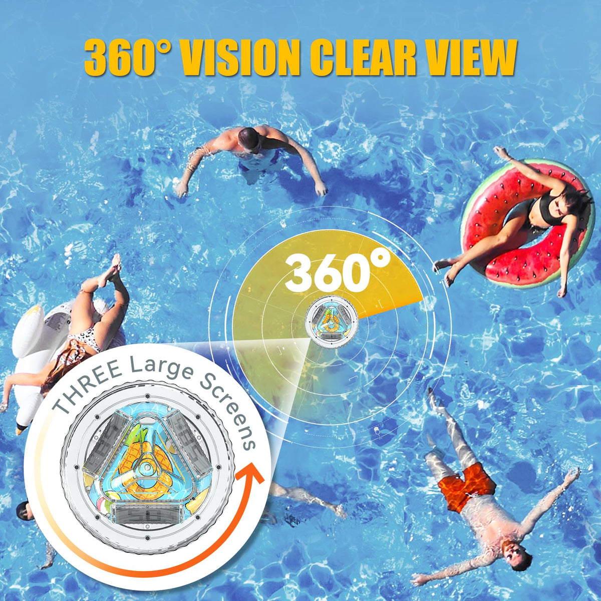 Termómetro digital de piscina flotante fácil de leer, termómetro de agua de gran tamaño para inmersión en frío, termómetro de temperatura del agua para tina de hidromasaje, baño de hielo, piscina, spa