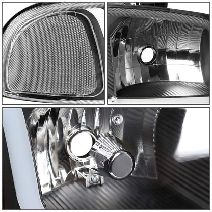 DNA Motoring Faros LED DRL Negro Transparente HL-LB-SIERRA99-BK-CL1 para Sierra Yukon 99-07