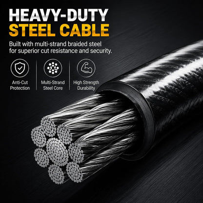 KEYSTP - Cable de Bloqueo de Bicicleta de 5 dígitos, Resistente y reiniciable, antirrobo con Soporte de Montaje, Cable de Acero Impermeable para Scooters, eléctricas, Uso al Aire última