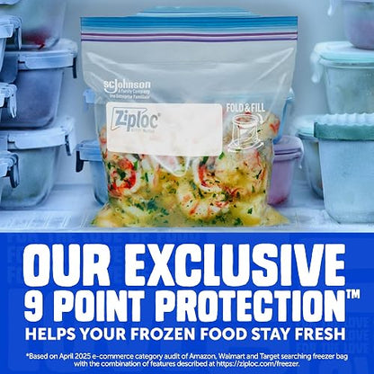 Ziploc Freezer Bags, Gallon, 4 Pack, 30 ct (120 total bags)