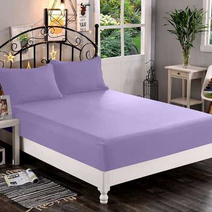 Sábana Bajera Ajustable Elegant Comfort de Microfibra - Lavanda - Queen
