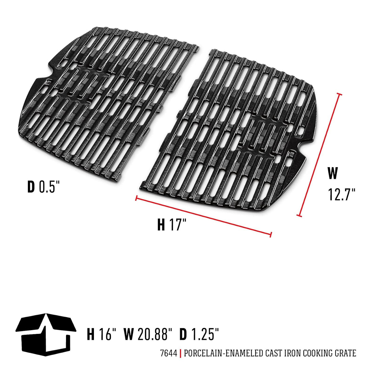 Weber 7644 Porcelain-Enameled Cast-Iron Cooking Grates