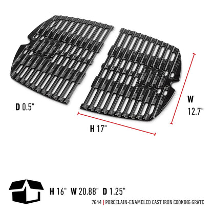 Weber 7644 Porcelain-Enameled Cast-Iron Cooking Grates