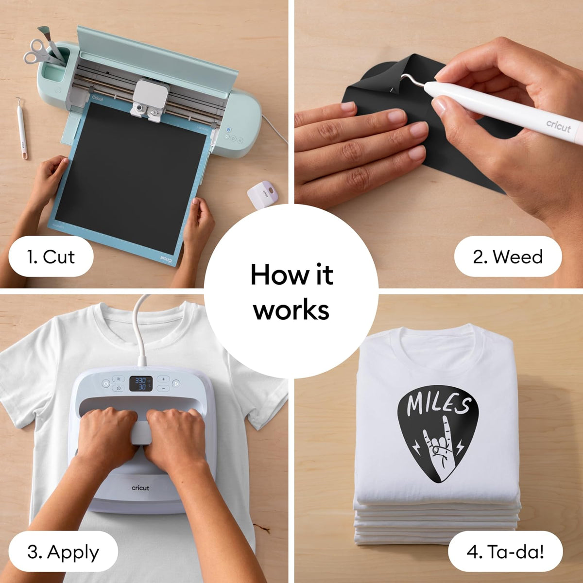 Cricut® Value Iron On, Amarillo (12 x 10 pies) - Vinilo de transferencia de calor HTV