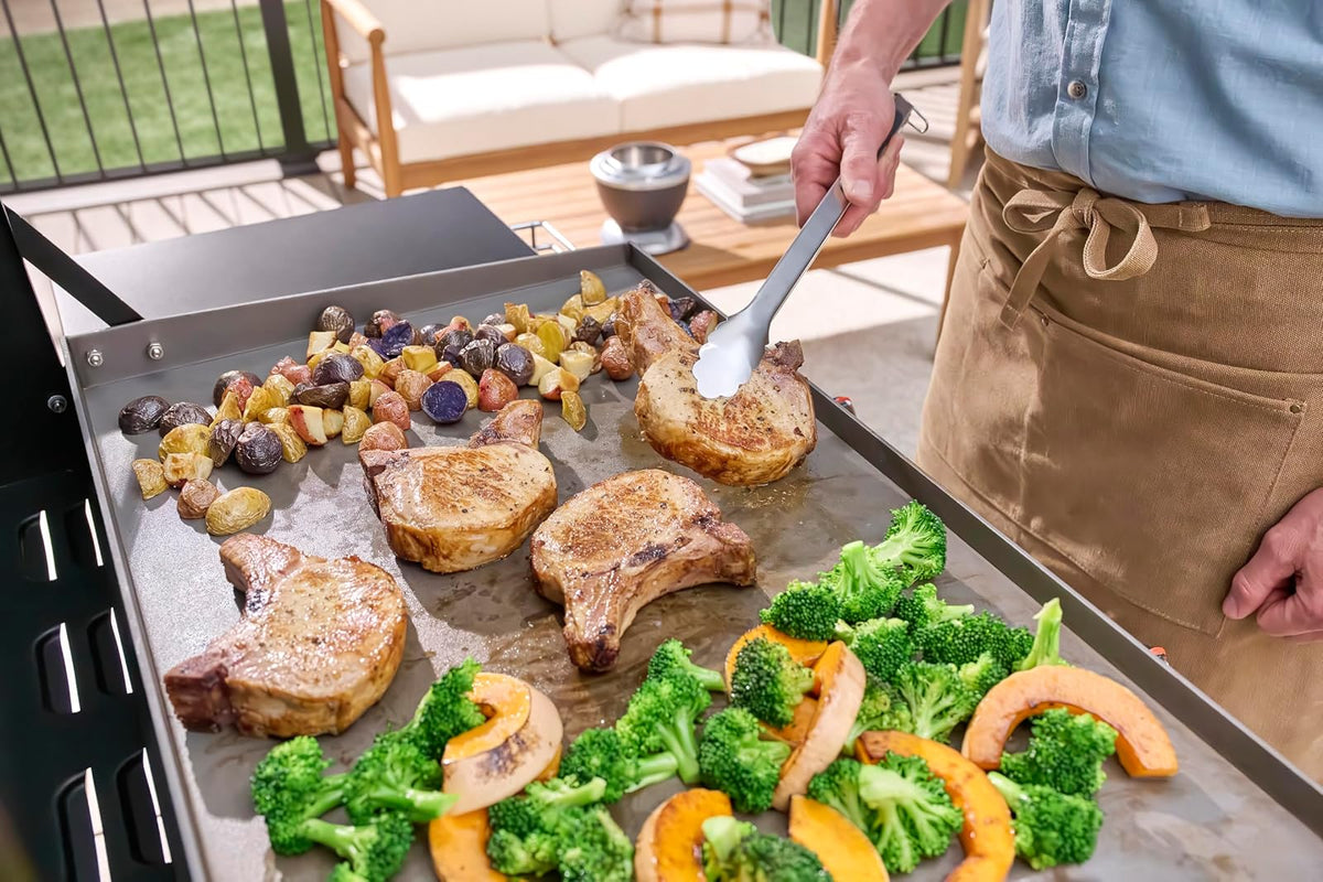 Cuisinart - Juego de Herramientas para Plancha de 24 Piezas con Bolsa de Almacenamiento, Accesorios de Plancha Plana de Acero Inoxidable con espátulas, cúpula derretidora, Prensa para Hamburguesas