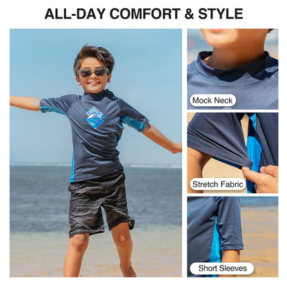 Kanu Surf Haywire UPF 50+ - Playera de natación (protección Solar) Playera contra Sarpullido para Niños
