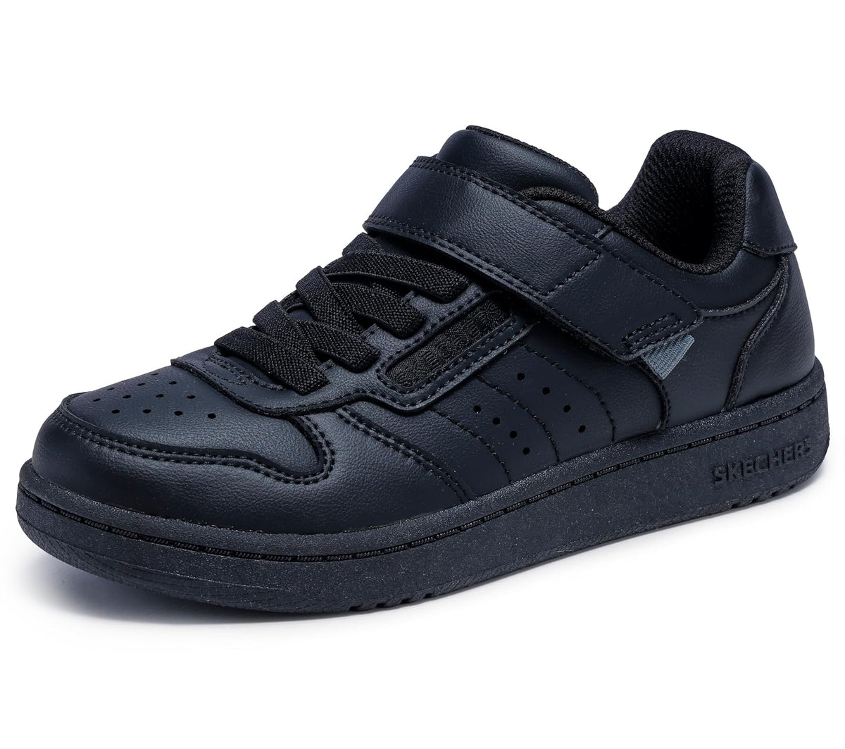 Skechers Quick Street Tenis para Niño - 17.0 cm - Negro - Negro