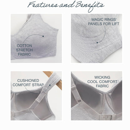 Playtex Women's 18 Hour Lift and Support Cool Comfort Cotton Stretch Bra
