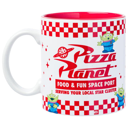 Silver Buffalo Disney Pixar Toy Story Taza de cerámica con diseño de planeta de pizza, 20 onzas