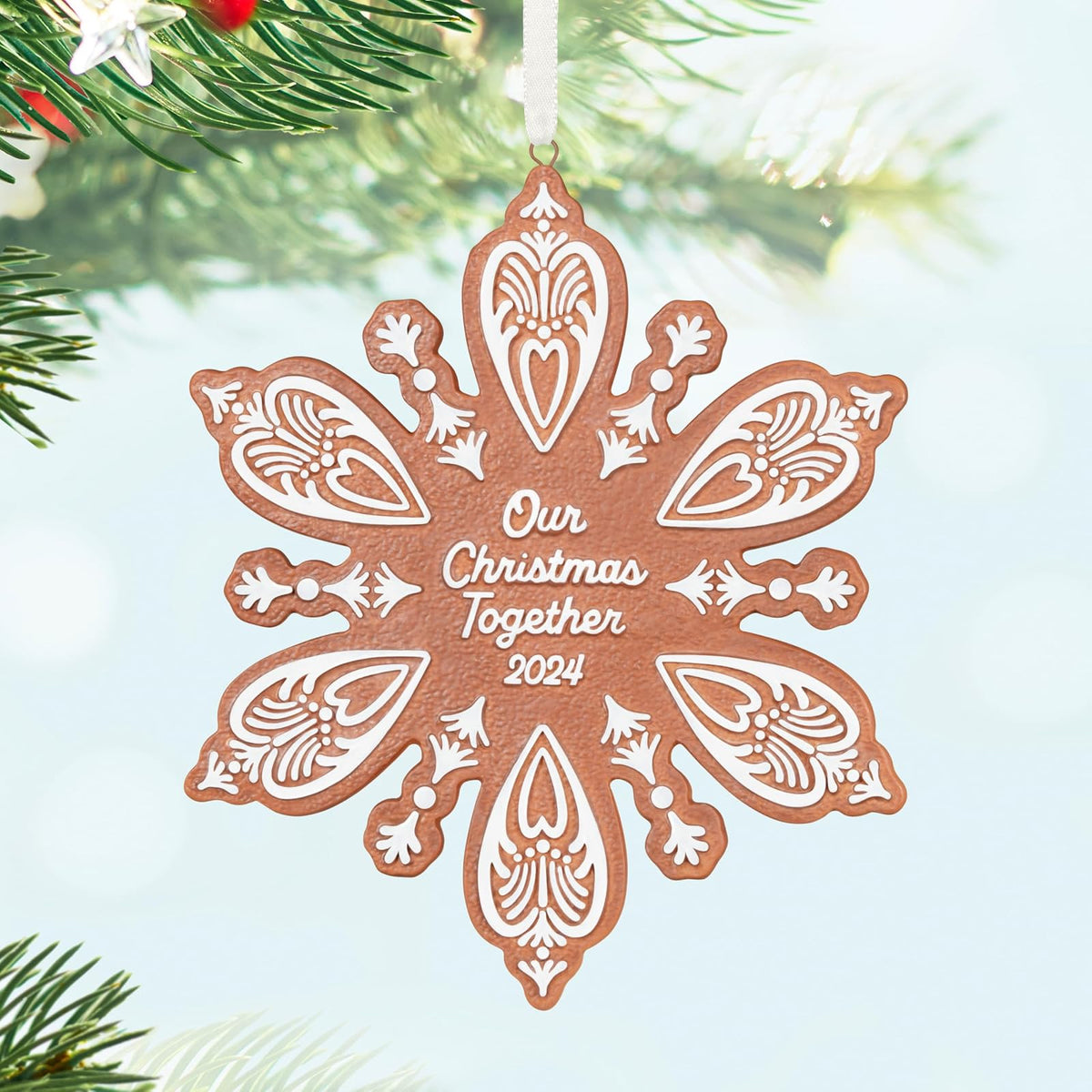 Hallmark - Adorno de Navidad 2024, Our Christmas Together 2024, Porcelana