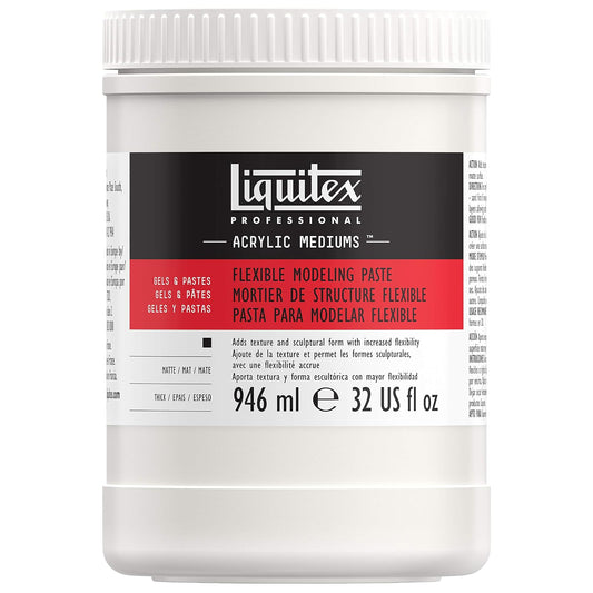 Liquitex Pasta de Modelado Flexible Profesional, 946 ml (32 oz) | Masilla acrílica y mármol para construir texturas en soportes semiflexibles y crear formas 3D