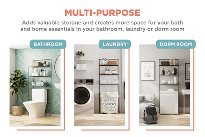 Zenna Home E2523HB Mueble Organizador para Baño, Estilo Cruzado, Acabado Color Bronce Satinado