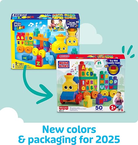 Mega Bloks ABC Tren De Aprendizaje (50 Piezas)