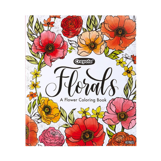 Crayola - Libro para Colorear Floral para Adultos (40 Unidades), Páginas para Colorear, Actividad de Alivio del Estrés, Regalo de Atención Plena para Adolescentes y Adultos, 9 Años en Adelante