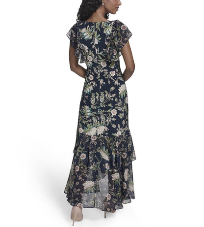 Tommy Hilfiger Light V Neck Flattering Maxi Dress Vestido Mujer
