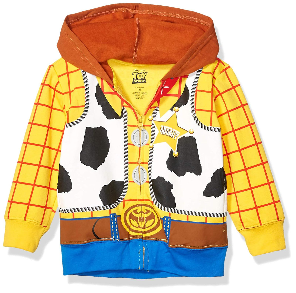 Disney Sudadera con Capucha para Disfraz de Sheriff Woody Toy Story Sudadera con Capucha Niños