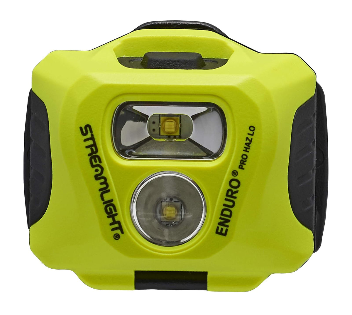 Streamlight 61424 Enduro Pro HAZ-LO 200-Lúmenes LED Linterna Frontal Multiuso 3M Dual Lock con Baterías Alcalinas AAA, Correa para Casco y Cabeza, Amarilla
