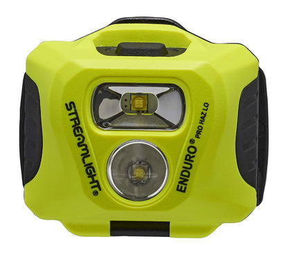 Streamlight 61424 Enduro Pro HAZ-LO 200-Lúmenes LED Linterna Frontal Multiuso 3M Dual Lock con Baterías Alcalinas AAA, Correa para Casco y Cabeza, Amarilla