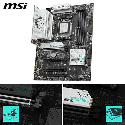 MSI B850 Gaming Plus - Placa Base WiFi, ATX - Compatible con procesadores AMD Ryzen 9000/8000 / 7000, AM5 - DDR5 Memory Boost 8200+ MT/s (OC), PCIe 5.0 x16 y 4.0 x16, M.2 Gen5, Wi-Fi 7, 5G LAN