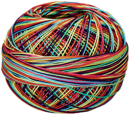 Handy Hands - Hilo de algodón Lizbeth de 210 yardas, 25 g, Rainbow Splash, HH20184