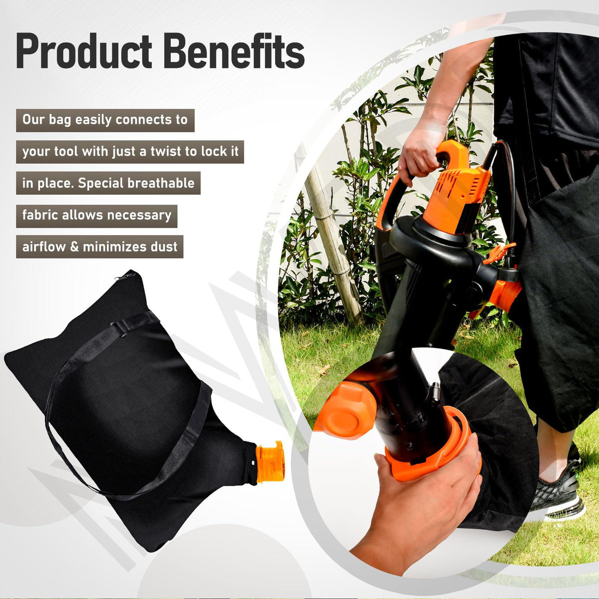 50026858 WGBAG500 Trivac Leaf Collection Bolsa para aspirador Worx Soplador