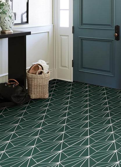 FloorPops FP3926 Beryl Peel & Stick - Azulejos de piso, verde