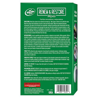 Turtle Wax, Toallitas Restauradoras Renew & Restore