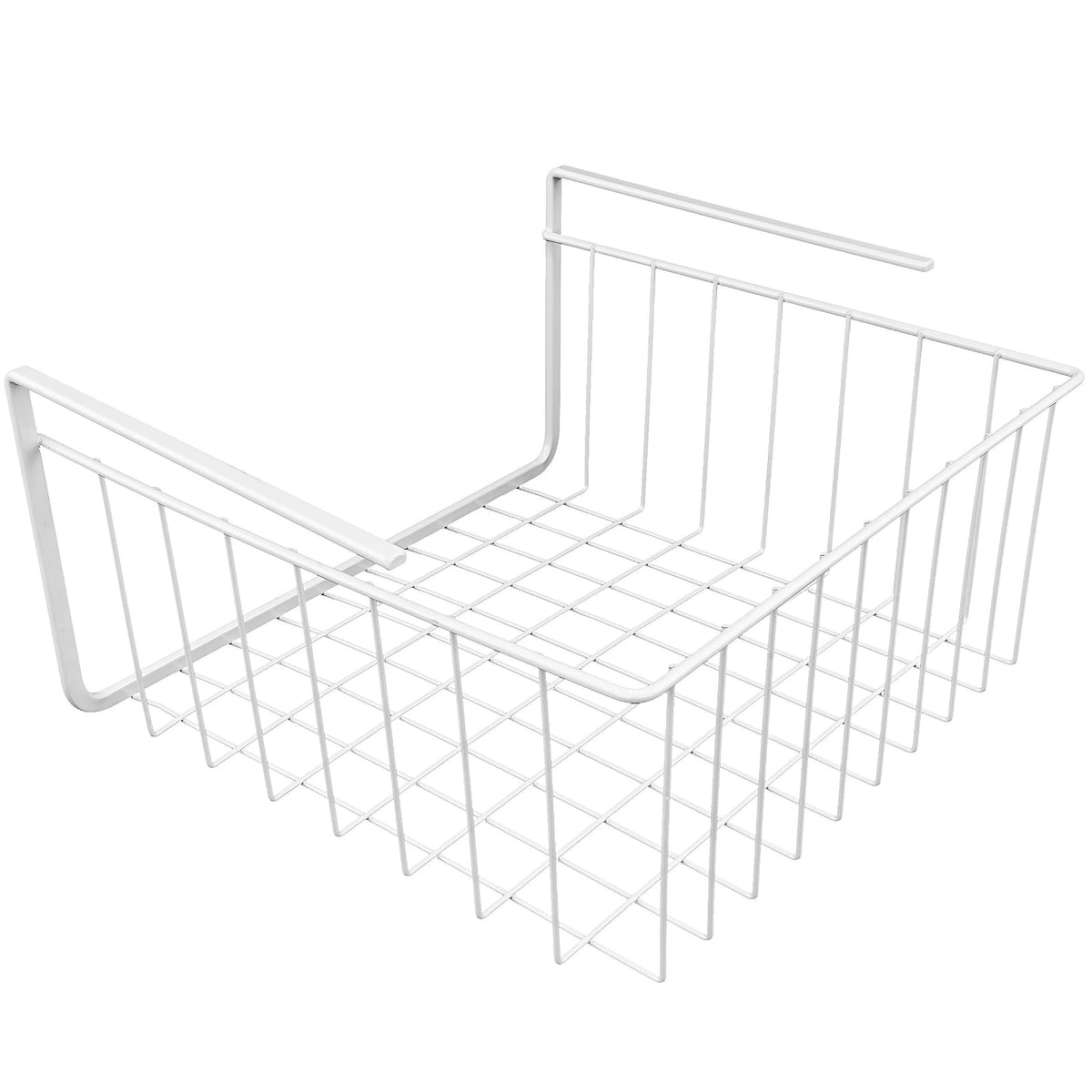 Southern Homewares White Wire Under Shelf Storage Organization Basket, 10", White