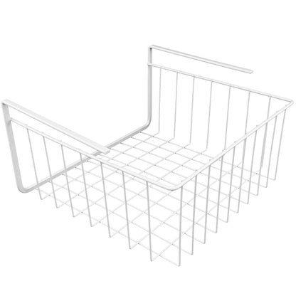 Southern Homewares White Wire Under Shelf Storage Organization Basket, 10", White
