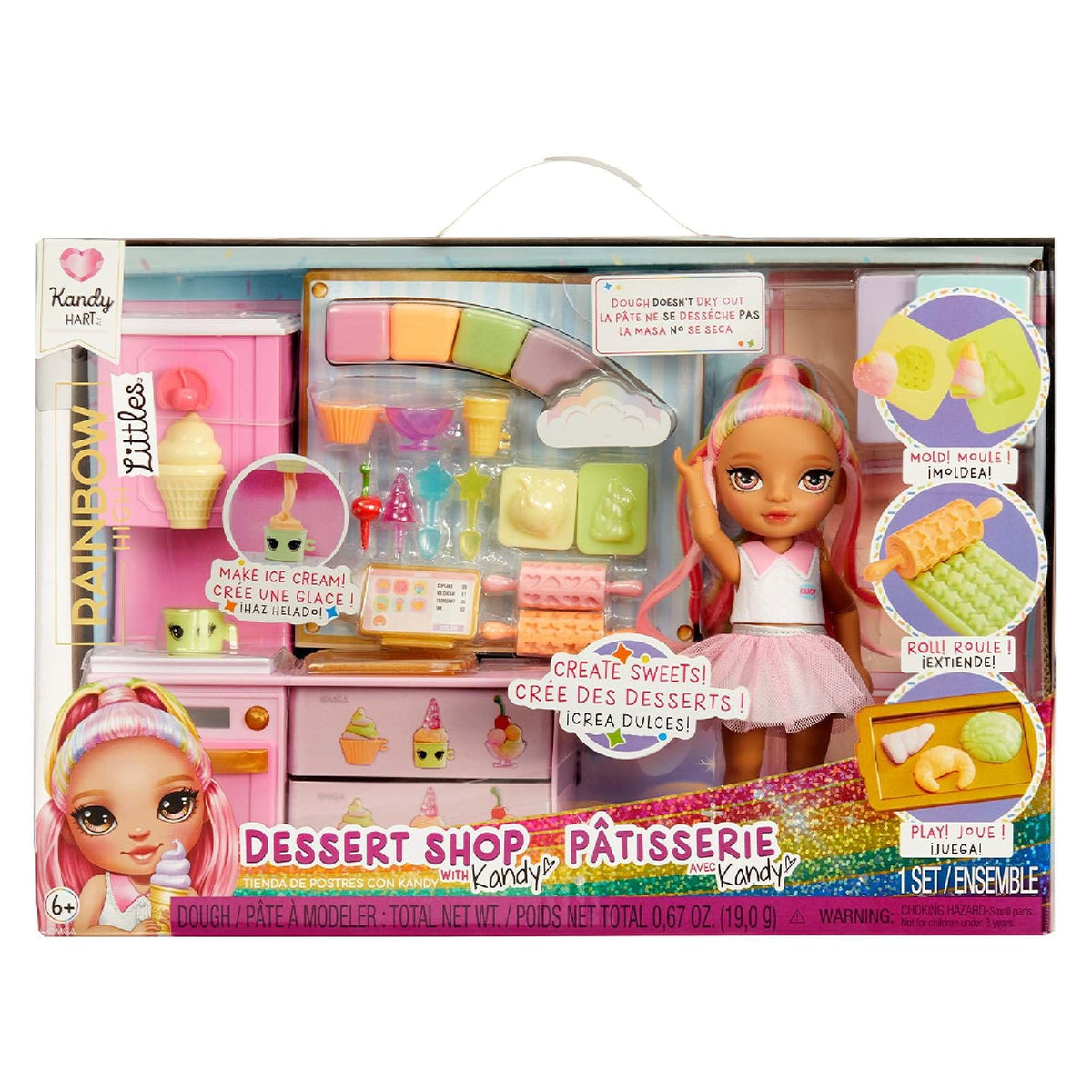 Rainbow High, Tienda de Postres con Kandy, Set de Juego con Muñeca, Más de 20 Accesorios, 4 Años en Adelante