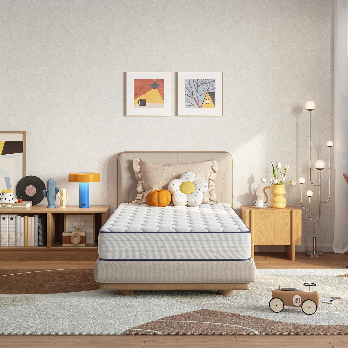Novilla Colchón Doble de 8 Pulgadas, Bonnell Spring Hybrid con Soporte de | Capa de espuma adaptable, bocinas de acero para un apoyo duradero, comodidad de refrigeración, certificado CertiPUR-US