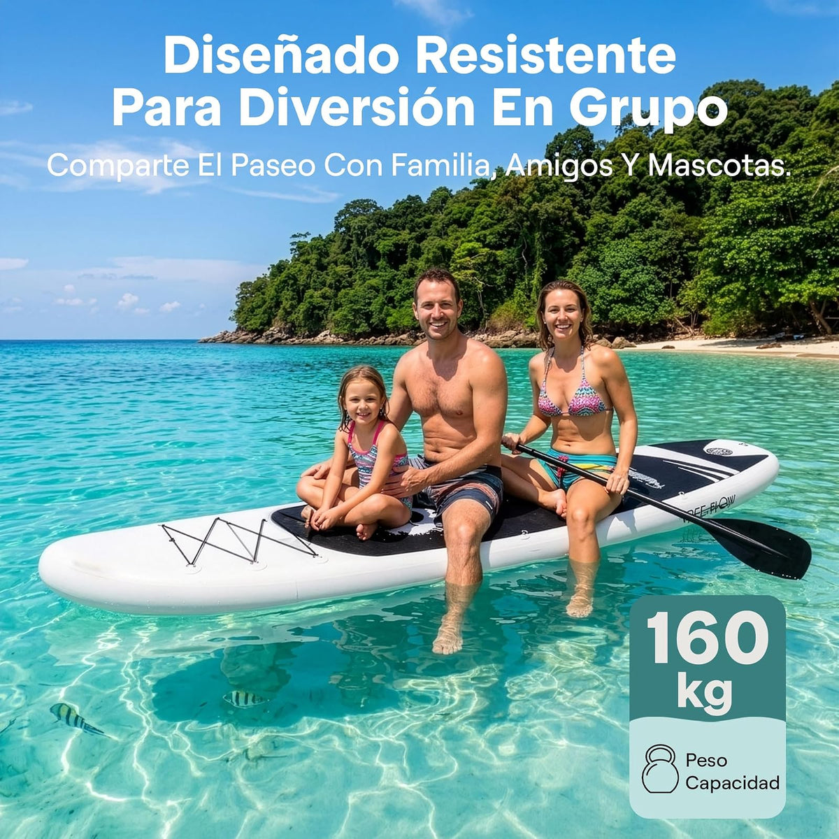 SereneLife Stand Up Inflatable Paddle Board with Premium Sup Accessories – Wide Stable Design with Non-Slip EVA Deck Pad for Adults and Youth of All Skill Levels