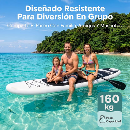 SereneLife Stand Up Inflatable Paddle Board with Premium Sup Accessories – Wide Stable Design with Non-Slip EVA Deck Pad for Adults and Youth of All Skill Levels