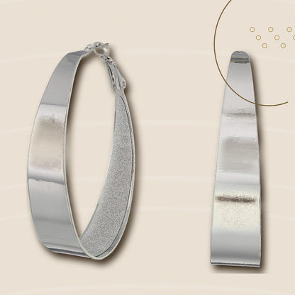 Guess Glitter grande ovalado arete de aro