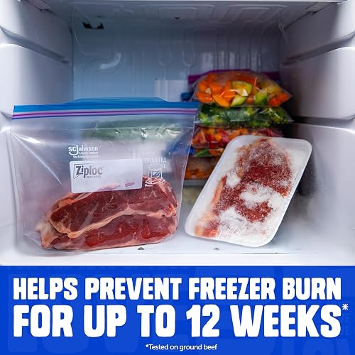 Ziploc Freezer Bags, Gallon, 4 Pack, 30 ct (120 total bags)